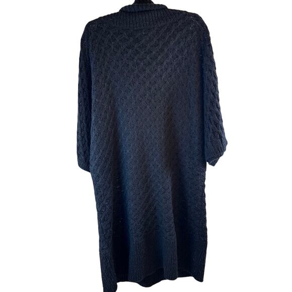 Y2K Old Navy Black Mohair Wool Blend Sweater Dress XL Cozycore Minimalist - Picture 3 of 6